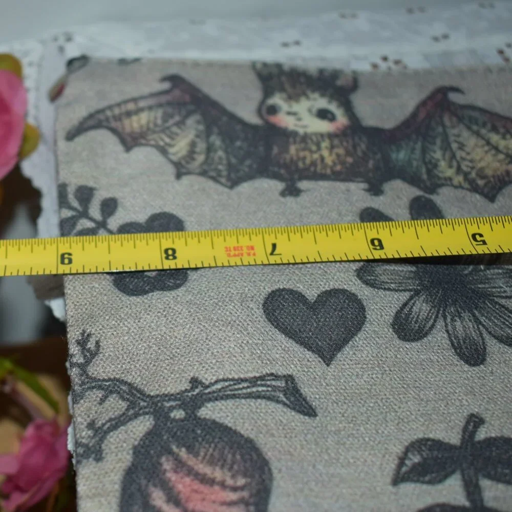Whimsigoth Gothic Moody Floral Flowers Vampire Bats Small Cosmetic Makeup Bag